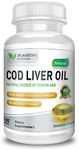 COD Liver Oil | 100 Softgels | Natural Source of Omega 3 Fatty Acids | 100% Organic Capsules | Triple Strength | Best Immune Health, Healthy Bones & Muscles Dietary Supplement | (100 Softgels)