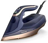 Philips Azur 8000 Series Steam Iron - 85 g/min Continuous Steam, 260 g Turbo Steam Boost, 3000 W, OptimalTEMP Technology, SteamGlide Elite Soleplate, Dark Blue (DST8050/20)