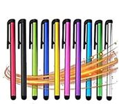 10x Pack Multi Coloured Touch Screen Universal Stylus Pen Compatible With Mobile Phone/Tablet- iPhone, iPad, Samsung, Kindle and All Capacitive Touch Screen Devices