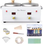 SUERBEATY Double Wax Warmer Professional, Digital Adjustable Temperature Double Wax Pot Kit, Dual Wax Pot Warmer Professional for Beauty Pro/Beginner