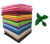 Gnognauq 24 Sheets Assorted Soft Felt Nonwoven Fabric Sheet Felt Pack Craft Felt Sheets for DIY Craft Patchwork Sewing Square (30x30cm)