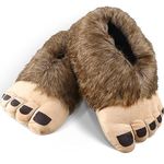 Men's Feet Furry Monster Slippers Halloween Christmas Novelty Funny Warm Shoes Winter Hobbit Fluffy Feet Costume Slippers for Adults