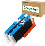 GreenArk Compatible Canon 681 Ink Cartridge CLI-681 XXL Ink Replacement for Canon PIXM TR7560 TR8560 TS6160 TS6260 TS8160 TS8260 TS9160 TS9560 TS706 (2 Cyan)