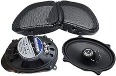 Hogtunes 3572-AA 5"x7" Front Speakers with Grills (2 Pack), Fits 1998-2013 Harley-Davidson Road Glide Models