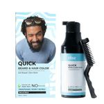 Rise for Men Quick Beard Color & Hair Color Gel | Aloe Vera Infused Ammonia Free Formula | No Mixing No Mess Application | Natural Black | 200ml Bottle