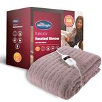 Silentnight Comfort Control Heated Throw - Fleece Heating Overblanket Electric Heated Throw - Luxury Machine Washable Blanket for Sofa and Bed