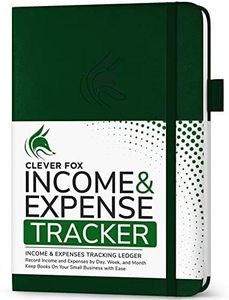 Clever Fox Income & Expense Tracker – Accounting & Bookkeeping Ledger Book for Small Business – 1-Year Record Notebook, A5 (Dark Green)