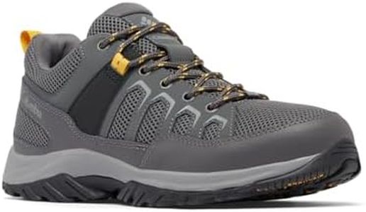 Columbia Men's Granite Trail Hiking Shoe, Dark Grey/Golden Yellow, 7