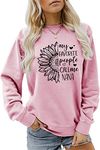 ESIKAH My Favorite People Call Me Nana Sweatshirt Womens Cute Sunflower Graphic Grandma Shirt Pullover Tops, Pink, X-Large