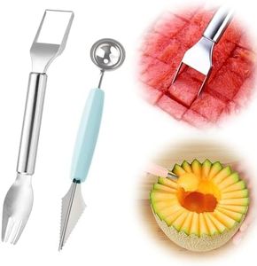 2 in 1 Watermelon Cutter, 2026 New Stainless Steel Fruit Slicer, Multi-Purpose Dual Head Fruit Tool for Summer Picnics, Kitchen Gadgetfor Home (B)
