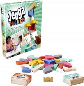 Hasbro Gaming Jenga Maker, Wooden Blocks, Stacking Tower Game, Game for Kids Ages 8 and Up, Game for 2-6 Players, Multicolor