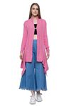 Wear lusso Women Ladies Girls Winter Latest Colors Woolen V-Neck Open Front Hem Long Sleeves Shrug Cardigan Sweater (M, Pink)