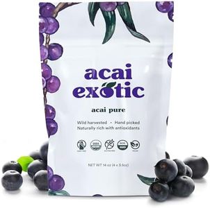 Frozen Fruit Pouches - Frozen Acai Berry Pulp for Smoothies, Bowls, Beverages, & Snacks - No Sugar Acai Packs Rich in Magnesium, Iron, Vitamin C, Vitamin B9 & Calcium - Acai Pure by Acai Exotic, 10 packs