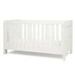 Tutti Bambini Alba Cot Bed Bundle - Cot Bed with Eco-Fibre Mattress Included (140x70) (White) - 0-6 years, 3 modes