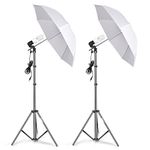 EMART Photography Umbrella Lighting Kit, 400W 5500K Photo Portrait Continuous Reflector Lights for Camera Video Studio Shooting Daylight (2 Packs)