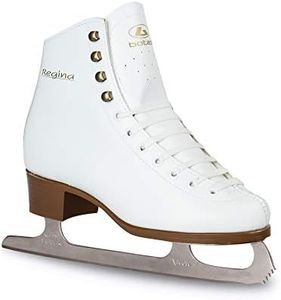 Botas - model: REGINA/Made in Europe (Czech Republic) / Ice Skates for Women, Girls/NICOLE blades/Color: White, Size: Adult 7.5