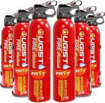 Ougist 6 Pcs Fire Extinguisher with Mount - 4 in-1 Fire Extinguishers for The House/Car/Kitchen, A, B, C, K Category Portable Water-Based Fire Extinguishers(620ml)