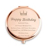 Happy Birthday Gifts for Women - Funny Birthday Gift Ideas for Wife, Mom, Daughter, Granddaughter, Sister, Aunt, Grandma, Best Friends, BFF, Coworkers - Personalized Compact Mirror