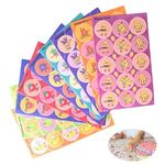 Scratch n Sniff Stickers, 9 Sheets, Fragrant Stickers, Cartoon Stickers, Scented Stickers, Scented Reward Stickers for Teachers, Cartoon Stickers, Smelly Stickers, Fruit Scented, Pack of 135 Stickers