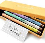 MESMOS 3pk 0.7mm Fine Point Gel Ink Pen Set, Boss Lady Inspirational Gifts for Women, Journaling Pens for Women, Gifts for Friends Female, Aesthetic Fancy Pens, Nice Pens, Planner Pens, Black Gel Pens