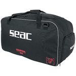 SEAC Equipage 250, Duffel Bag with Waterproof Compartment for Diving Equipment and Fins Pocket, 75x40x35 cm