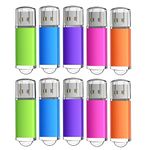 8 GB USB Stick 10Pack, KOOTION Bulk USB Flash Drive 8 GB Pen Drive Thumb Drive Jump Drive Computer Data Storage (10Pack Color)