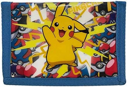 Pikachu Pokemon - Lightning Strike!- Coin & Card Tri-Fold Wallet, Casual