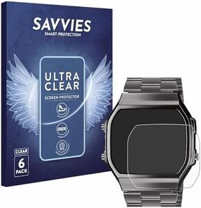 savvies (6 Pezzi Pellicola Protettiva per Casio A168WEGG-1BEF Protezione Schermo Trasparente