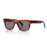 Shisen Fox OKINAWA Square Unisex Sunglasses with Bold Volumes & Timeless Vintage Charm | Anti-Reflective Coating & 100% UV Protected Acetate Frames | 52 Medium, Havana