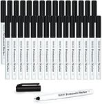 Shuttle Art Permanent Marker, 30 Pack Ultra Fine Point Black Permanent Marker set, Works on Plastic,Wood,Stone,Metal and Glass for Doodling, Marking