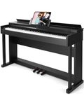 Artist Hand Digital Piano 88 Weighted Keys Hammer Action, 88 Key Piano Keyboard Fully Weighted with Stand, Full Size Electric Piano Keyboard 88 Keys, 3 Pedals, USB/MIDI, Dual Stereo Speakers, Black