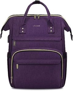 LOVEVOOK Laptop Backpack for Women,18 Inch Professional Womens Travel Backpack Purse Computer Laptop Bag Nurse Teacher Backpack,Waterproof Work Bags Carry on Back Pack with USB Port,Dark Purple