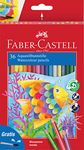 Faber-Castell Design Series Aquarelle Water Color Pencils - 36 Shades