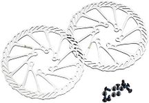 D Dymoece 2 Pcs Bike Disc Brake Rotors with 12 Bolts 140mm/160mm/180mm/203mm for MTB Mountain Road Bicycle BMX