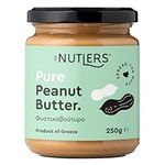 THE NUTLERS 100% Pure & Natural Peanut Butter, made with 100% Greek peanuts, No added salt, sugar or preservatives (1 Pack)