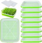 ACXFOND 10 Pack Polypropylene Microgreens Growing Trays Nursery Seed Germination with Drain Holes for Bean Sprouts, Cat Grass, Wheat Mung Beans, Green