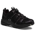 Dr. Comfort Refresh Women's Therapeutic Diabetic Extra Depth Shoe, Black/Black, Large