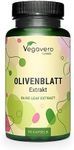 Vegavero Olive Leaf Extract 7500 mg | Highest Strength 40% Oleuropein | 15:1 Extract from Spanish Olive Leaves | NO Additives, Lab-Tested | 90 Capsules | Vegan