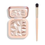 KYDA Face Highlighter Palette, High Glossy Face Illuminator Palette, Narutal Glow Finish, Pearl Shimmer Smooth Baked Powder, Lasting Sparkling Highlighter Makeup-DAWN GLOW