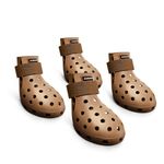 Dog Shoes for Hot Pavement - Dog Boots for Small & Medium & Large Dogs, Dog Boots Paw Protectors, Easy ON & OFF, Non-slip, Waterproof, Easy-Clean Dog Booties for Beach and Snow (Brown, M)