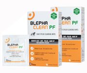 40 Blephaclean PF Daily Eyelid Wipes - Gentle Cleansing for eyelids and Skin Around The Eyes | Suitable for Babies (Over 3 Months Old), Children and Adults | 20 Sterile Plastic-Free Wipes x 2 Packs