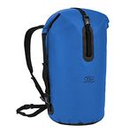 Highlander Waterproof Dry Bag 45L - Duffle Roll Top Backpack - Removable Backpack Adjustable Style Straps - Ideal for Canoeing, Fishing, Rafting, Swimming, Boating and Snowboarding