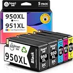 Smart Ink Compatible Ink Cartridge Replacement for HP 950 951 XL 950XL 951XL (2BK&C/M/Y, High Yield 5 Pack) for Officejet 8100 8600 8610 8620 8630 8640 8660 8615 8625 251DW 276DW Printers