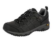 Bruetting Unisex Adults' Blackburn Low Rise Hiking Shoes, Schwarz/Grau, 3.5 UK