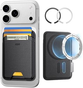 ESR for MagSafe Wallet, 5-Card Holder with RFID Blocking, MagSafe Sticker Included, Slim Magnetic Wallet for iPhone 17/16/15/14/13/12 Series and Selected Samsung Devices, Not for 13/12 Mini, Black