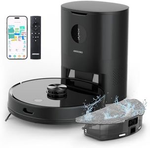 AIRROBO Saugroboter mit Wischfunktion und Absaugstation, Staubsauger Roboter, Saug und Wischroboter LiDAR Navigation, 250Min Laufzeit, APP-Steuerung, Starke Saugkraft für Teppich und Tierhaare