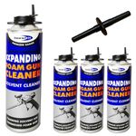 3 x 500ml Expanding Foam Gun Cleaner Professional Can Solvent Cleaning/Remover