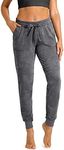 icyzone Women's Active Joggers Sweatpants - Athletic Yoga Lounge Pants with Pockets (Charcoal, X-Large)