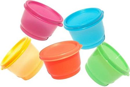 Tupperware Snack Cup Lunch Set of 5 Small Bowls HTF Colors