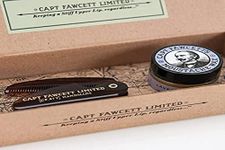 Captain Fawcett's Moustache Wax (Ylang Ylang Scent) & Folding Pocket Moustache Comb (CF.87T) Gift Set - Made in England